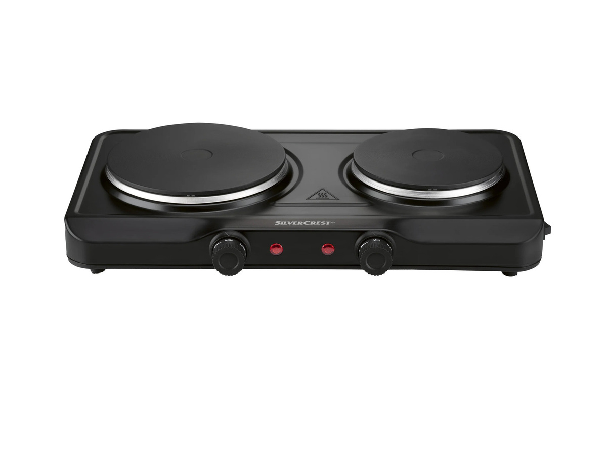 SILVERCREST KITCHEN TOOLS Doppelkochplatte SDK 2500 E1 in Schwarz mit zwei Gusseisen-Heizplatten - Bild 2