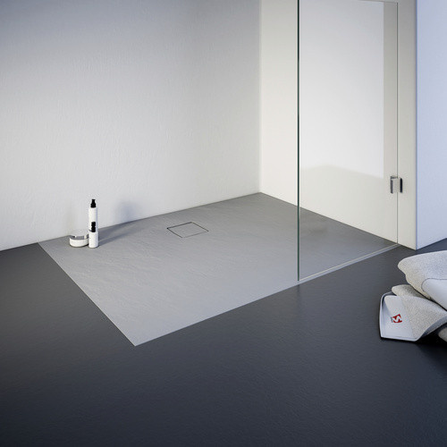 Schulte Duschwanne ExpressPlus aus Mineralguss, rechteckig, Grau, Breite: 100 cm, Tiefe: 80 cm - Bild 2
