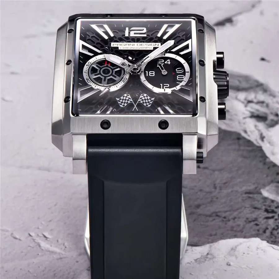 PAGANI DESIGN Chronograph, Automatik, Edelstahl, Schwarz, Herren - Bild 3
