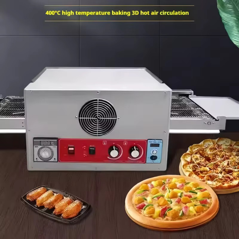 GUOHE 12-Zoll-Förderband-Pizzaofen mit 3D-Heißluftzirkulation in Silber - Bild 5