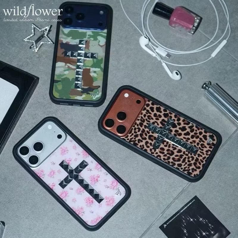 Potdemiel Wildflower 3D-Nieten Handyhülle für iPhone 16 15 14 13 12 Pro Max Plus Air in Multicolour - Bild 3