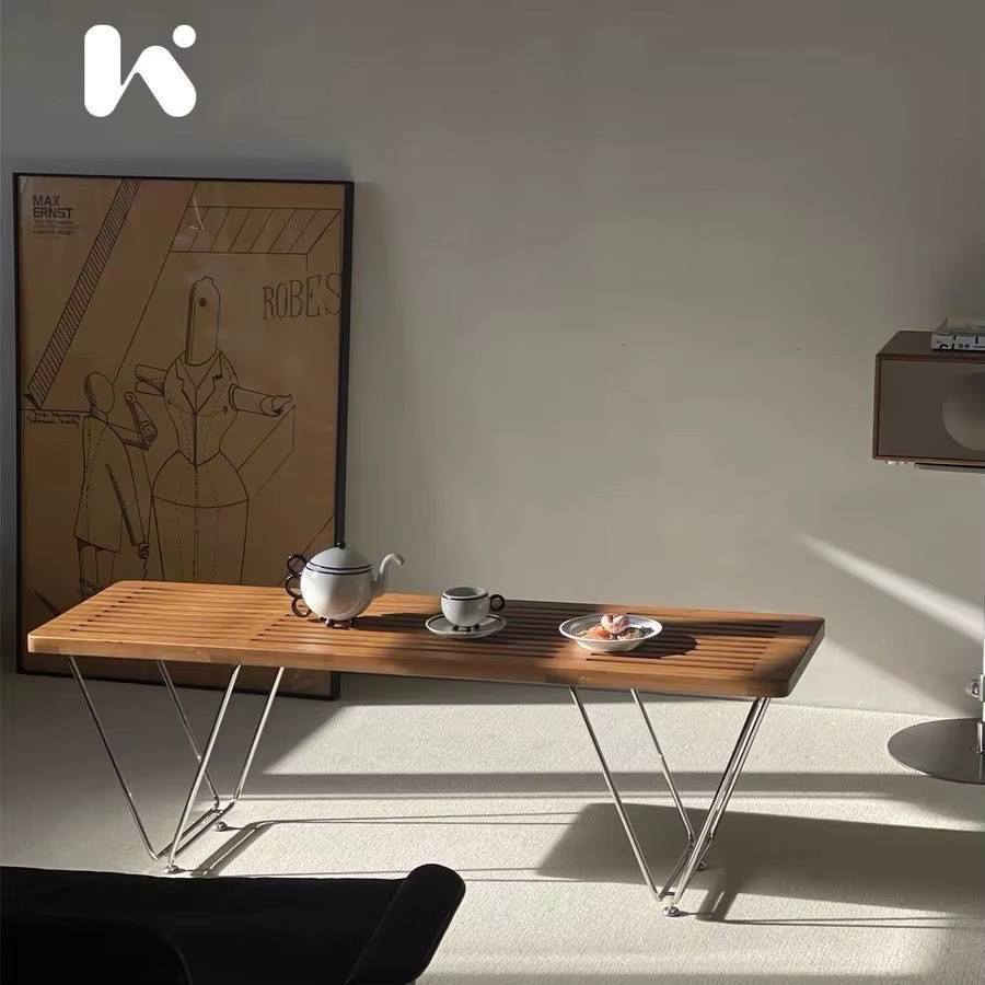 UOSU Skandinavische Massivholzbank in Braun für Flur, Schlafzimmer und Esszimmer - Bild 1