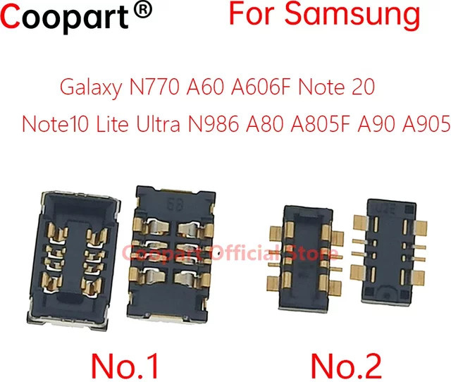 Samsung Galaxy Note 20 Ultra Note 10 Lite A80 A90 Anschluss Batterie FPC Flex Stecker in Schwarz - Bild 1