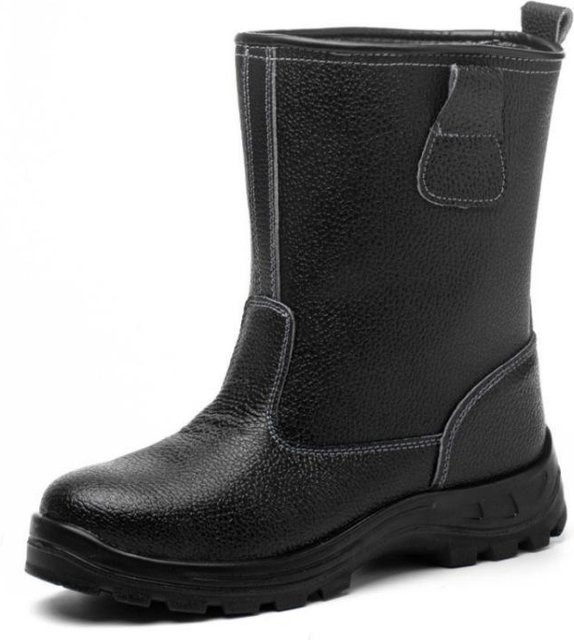 Avant-garde Arbeitsschutzstiefel aus Leder in Schwarz, wasserdicht, ölbeständig und schlagfest, Größe 43 - Bild 1