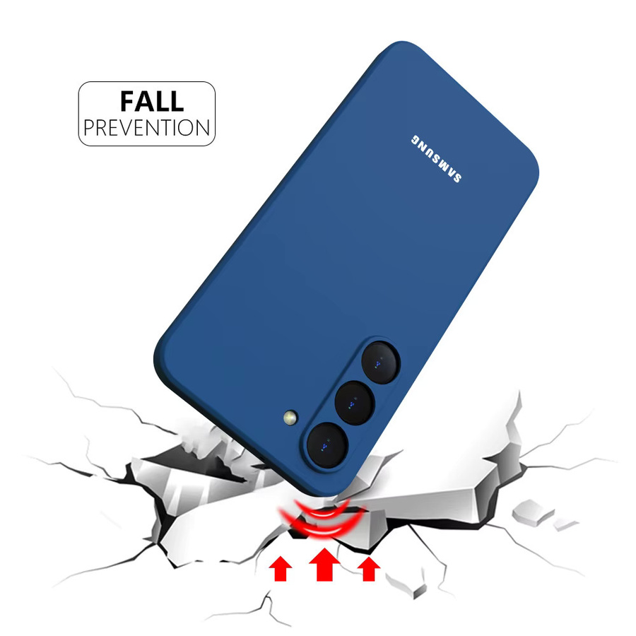 Hochwertige Silikon Schutzhülle für Samsung Galaxy S24 S25 S26 S25 Ultra S24 Plus S23 FE S22 in Schwarz oder Blau - Bild 2