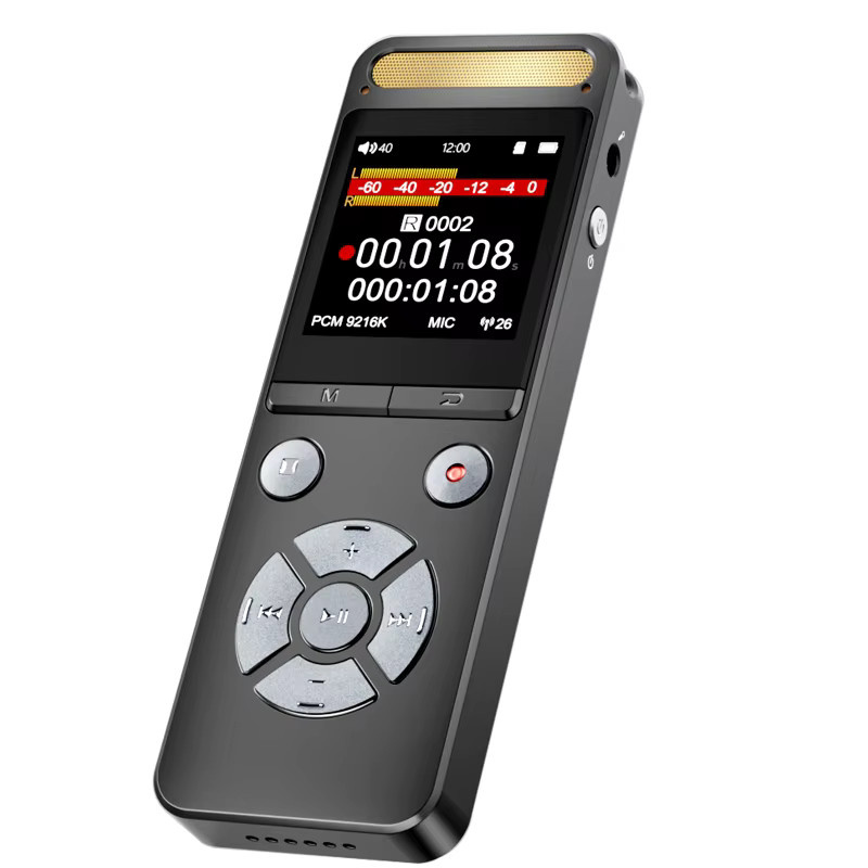 Famue King of Voice Recorder 9126 KBPS Pro Voice Recorder mit 4 Mikrofonarray und externem Mikrofon Anschluss, Schwarz - Bild 6