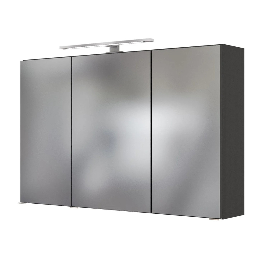 Held Möbel 3D-Spiegelschrank Neapel in Graphitgrau, Breite: 100 cm, Höhe: 64 cm, Tiefe: 20 cm - Bild 2
