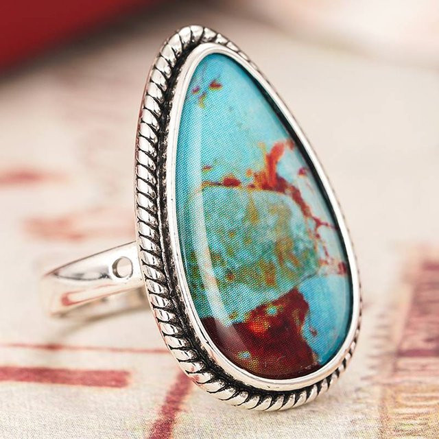Huitan Ring, Silber, Vintage, Damen - Bild 1