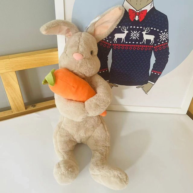 Joyful toys Hasenpuppe kleiner weißer Hase Plüschtier, 28cm - Bild 1