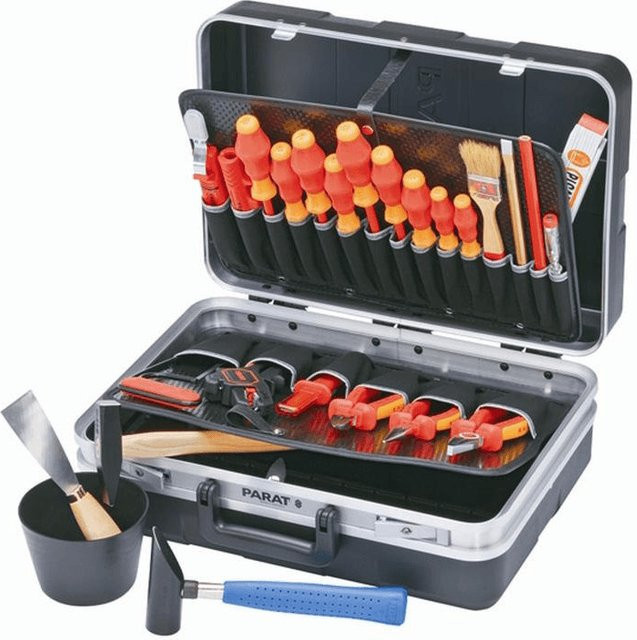 Knipex VDE-Werkzeugkoffer schwarz, 26-teilig mit Einsätzen, B/T/H: 46,0 x 31,0 x 19,0 cm - Bild 1