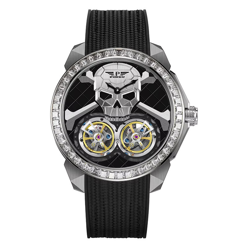 PINDU Armbanduhr Automatik, Edelstahl, Schwarz, Herren - Bild 7