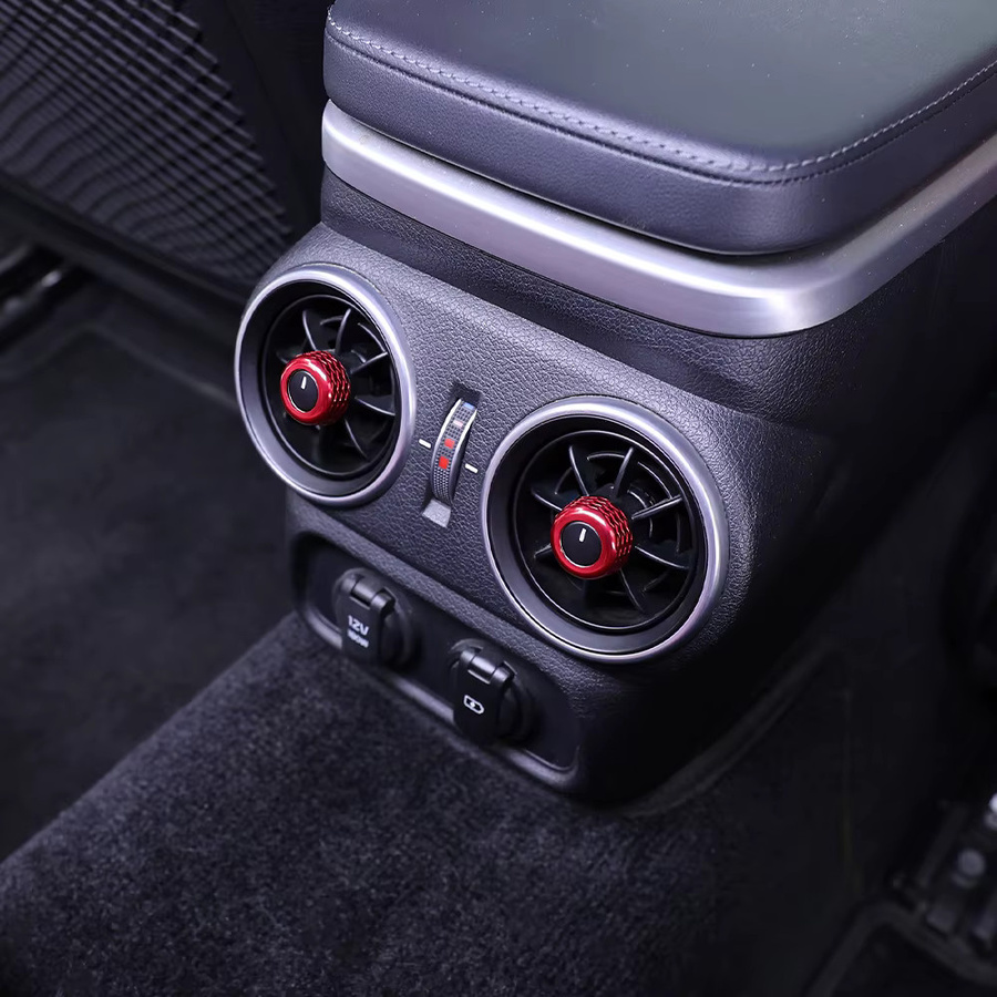TYWZ Dashboard Zierleisten Set für Kia Stinger 2018-2023 aus Aluminium in Rot, 5-teiliges Set für AC-Lüftungsdüsen und Mittelkonsole - Bild 2