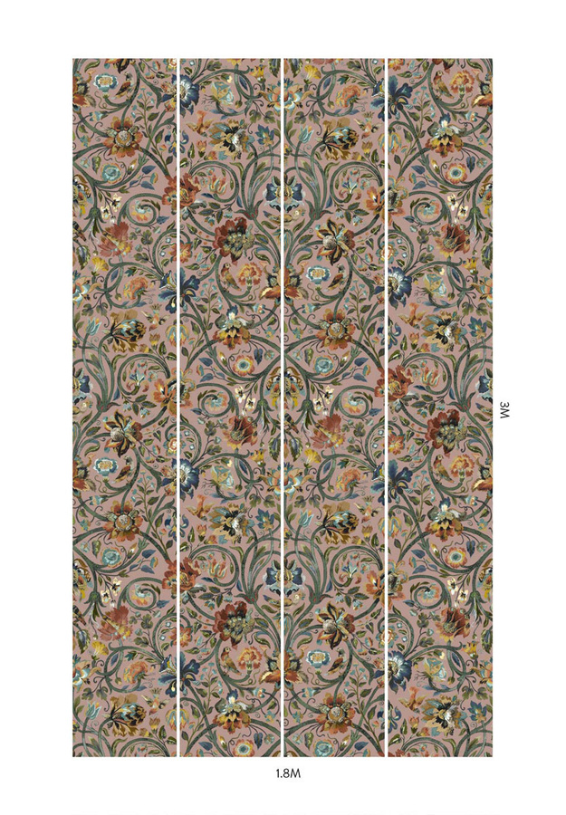 House of Hackney Mural Gaia Blush Wandtapete mit floralem Naturmotiv in Pink - Bild 2