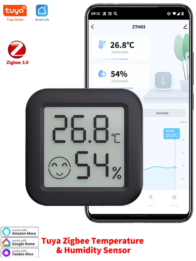 Tuya Zigbee 3.0 Temperatur- und Feuchtigkeitssensor mit App-Steuerung für dein Smart Home via Smart Life und Yandex Alexa - Bild 5