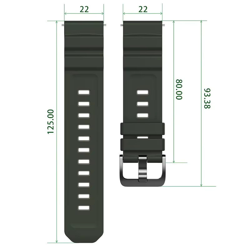 CAOWTAN Silikonarmband für Garmin Forerunner und Vivoactive Uhren, 22 mm, Unisex - Bild 5