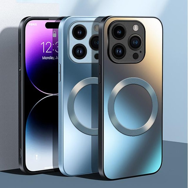 AG Matte Silikon-Hartschale mit MagSafe für iPhone 17 16 15 14 13 12 11 Pro Max Mini Plus X XS Magnetische Handyhülle - Bild 1