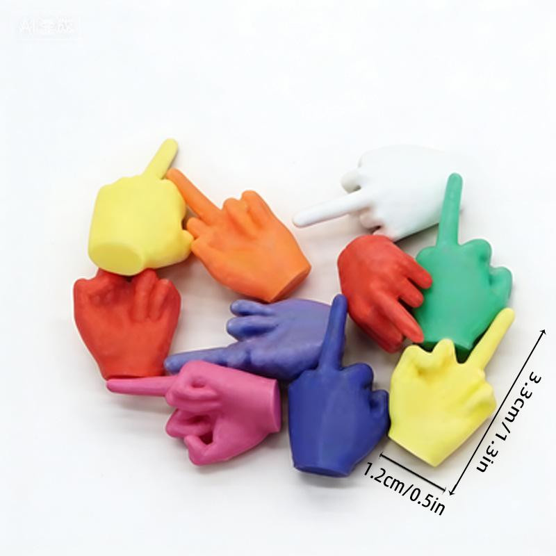 Sinlay 10er Set Moderne 3D-gedruckte Fingergesten-Statuen Dekorative Handfigurinen aus Kunststoff in Multicolour für dein Zuhause oder Büro - Bild 2