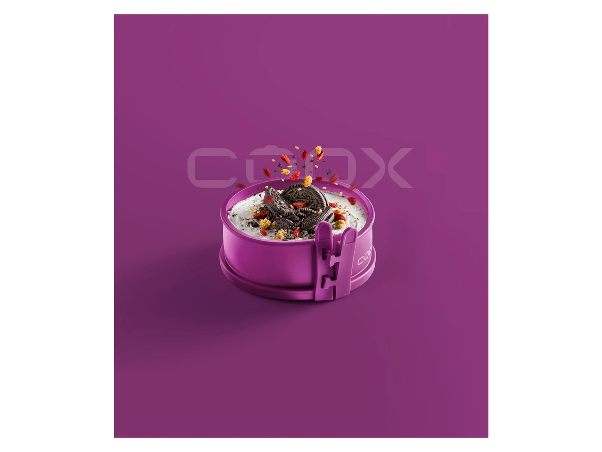 COOX Mini Springform mit Glas-Servierplatte, Lila, Durchmesser: 12 cm, Höhe: 5 cm - Bild 2