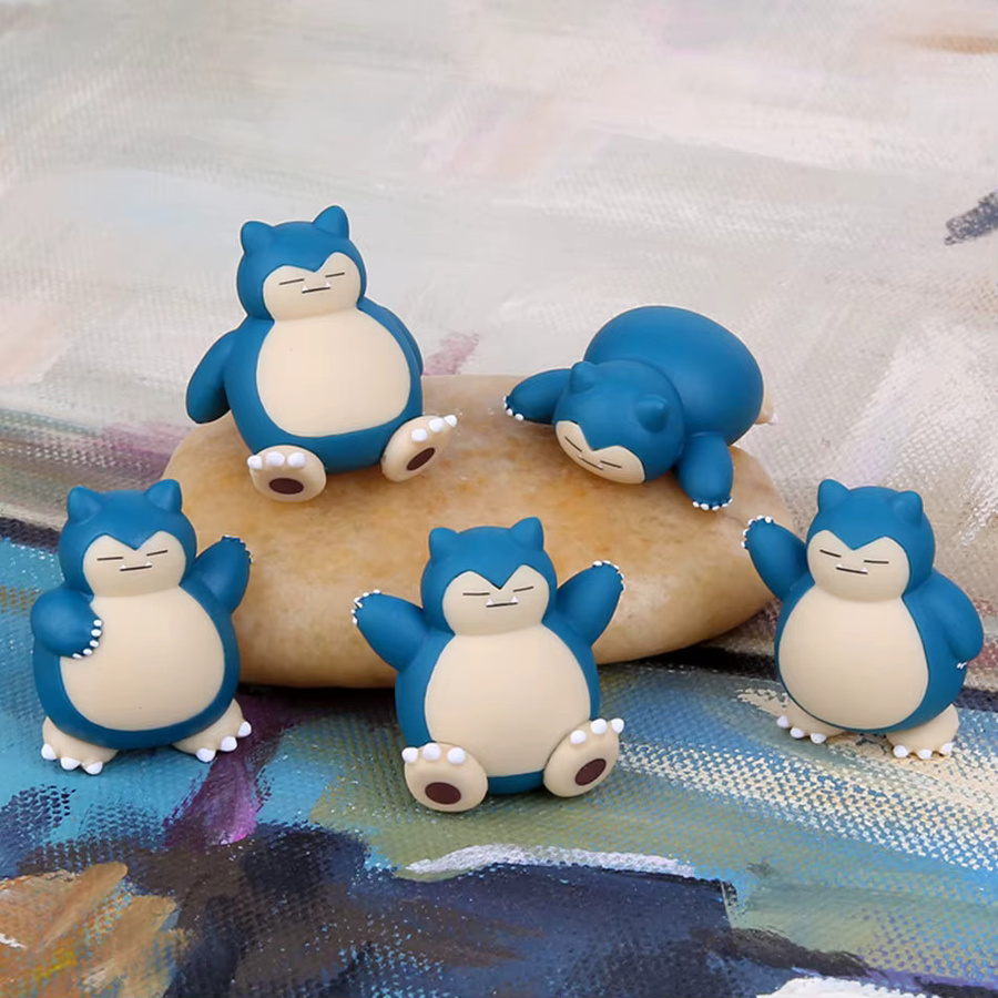 Bandai Pokémon Snorlax, Mini Action Figure, 5-teiliges Set - Bild 2