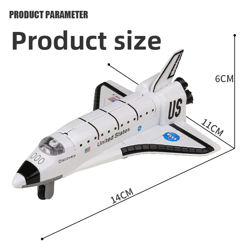 KaKBeir Space Shuttle Modell aus Metall in Weiß als Weltraum-Simulation und Dekoration für Kinder - Bild 4