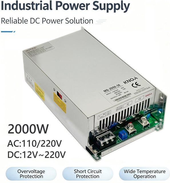 KNOA Einstellbares Netzteil 2000W DC Spannungswandler SMPS Konverter in Silber - Bild 1