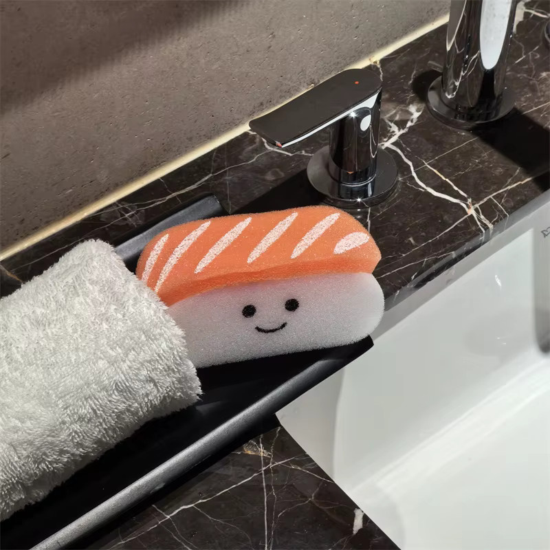 Salmon-Sushi-Badeschwammbälle zur Gesichtspflege, Unisex - Bild 3