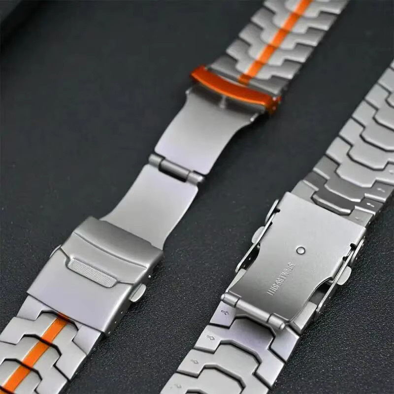 Uhrenarmband Edelstahl, 22 mm, Silber, Unisex - Bild 3