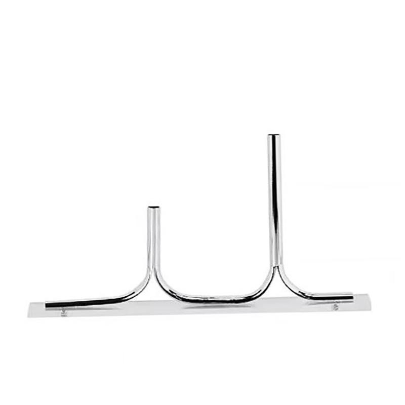 Modernes minimalistisches Blumenarrangement aus Edelstahl in Silber mit geometrischem Design für die Tischdekoration - Bild 2