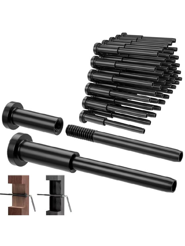 BAAJ Invisible Receiver Swage Stud Ends Kabelgeländer-Kit aus T316 Edelstahl in Schwarz, 40er-Pack für 2 x 2 Zoll Holz- oder Metallpfosten - Bild 6