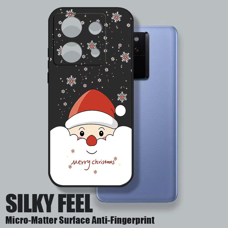 Stoßfeste Handyhülle mit Weihnachtsmuster für Xiaomi Redmi Note 14 13 Pro Plus 5G 14 13 12 Pro 4G 11 Pro 5G in Blau mit Lanyard-Abdeckung aus weichem TPU - Bild 1