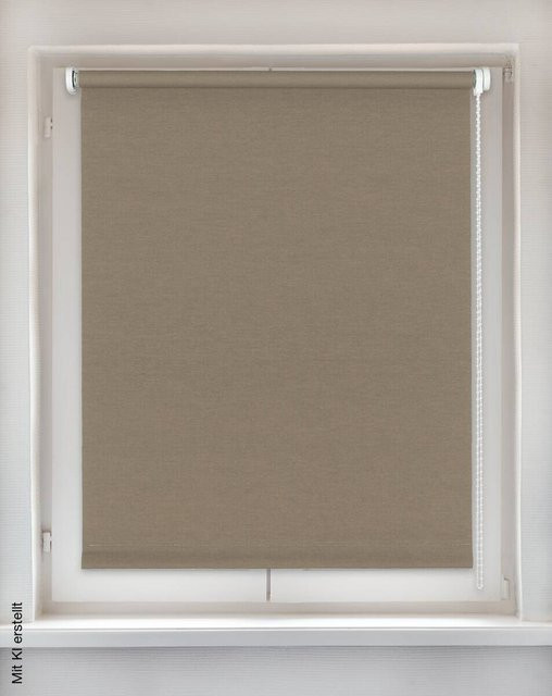 Sensation Klemmrollo Champion in Taupe/Beige, blickdicht, Breite: 100 cm, Länge: 150 cm - Bild 1