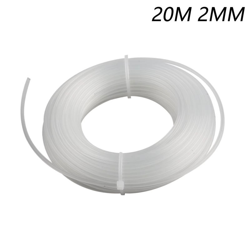 Vibratite Nylon Trimmerlinie für Rasenmäher, 1 Rolle, 20 m, Durchmesser: 1,6 mm / 2,0 mm, transparent - Bild 3