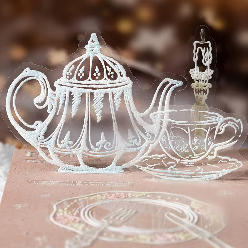 Style Life Accessories PET Aufkleber Set für Scrapbooking und Collagen in Weiß - Bild 1