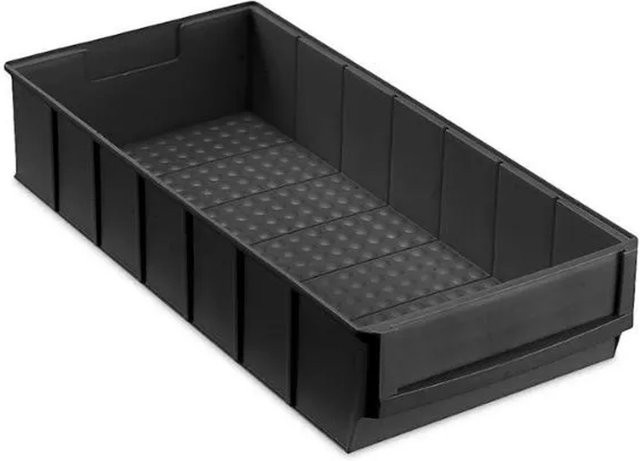 PROREGAL SparSet 10x Leitfähige Industriebox 400 ESD Sortimentskasten, Schwarz, H x B x T: 8,1 x 18,3 x 40 cm - Bild 1