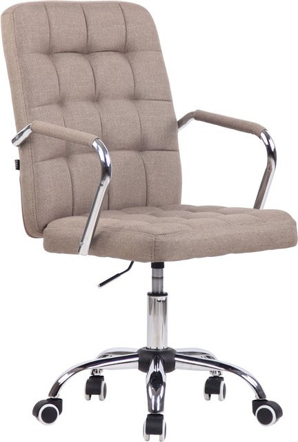 TPFLiving Bürostuhl Tenor in Beige mit Stoffbezug und Armlehnen - Bild 1