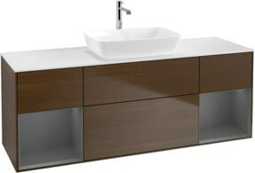 V&B Waschtischunterschrank Finion Wandbeleuchtung in Weiß lackiert, Breite: 160 cm, Tiefe: 50,1 cm - Bild 1
