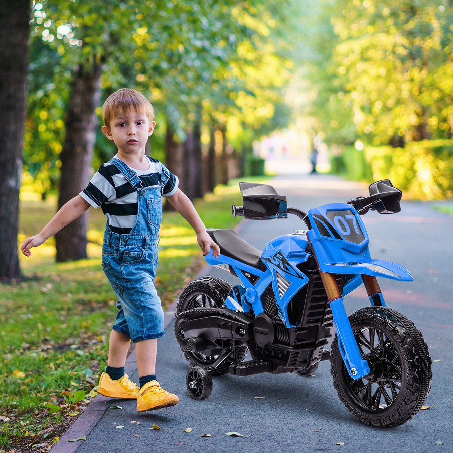 AIYAPLAY Elektrisches Kinder-Motorrad, Elektro-Motorroller, Blau, ab 3 Jahre - Bild 2