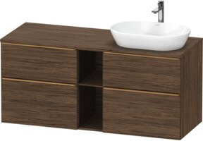 Duravit Waschtischunterschrank D-Neo in Braun, Wandhängend, B/T/H: 140 x 55 x 66,4 cm - Bild 1