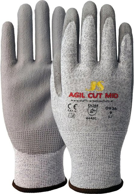 Staffl Agilcut Schnittschutzhandschuhe in Schwarz und Grau, Größe 11, 12 Paar - Bild 1