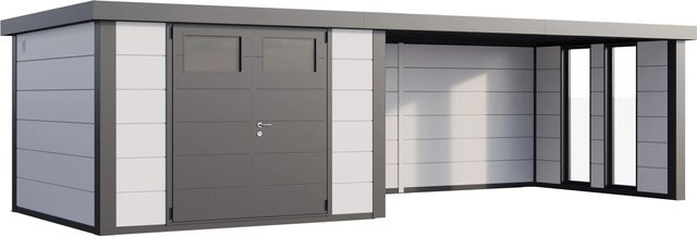 Telluria Gerätehaus Classico in Weiß mit Lounge XL Rechts und Fenster B/H/T: 782 x 219 x 318 cm - Bild 1
