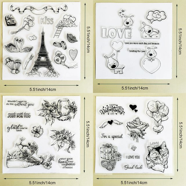 Transparente Siegelstempel für DIY-Scrapbooking und Kartenherstellung zum Basteln - Bild 1