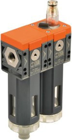Riegler Filter und Öler SYNTESI, BG 1, G 1/4, 5 µm, RMSA halbautomatisch, Orange - Bild 1