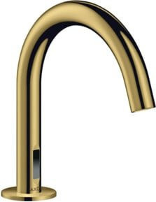 Hansgrohe Axor Uno Elektronik-Waschtischarmatur mit Sensor und Thermostat, poliert Gold - Bild 1