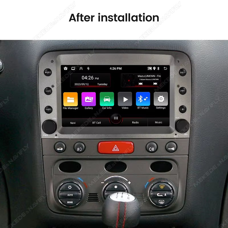 MEKEDE Android Auto und Wireless CarPlay Multimedia Player mit GPS für Alfa Romeo 147 GT 937 (2005-2014), Schwarz - Bild 2