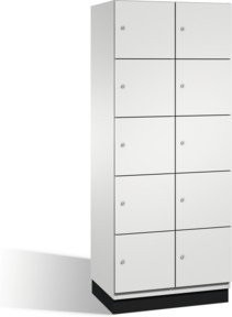 C+P Fächerschrank Cambio auf Sockel, 10 Fächer, Lichtgrau, H x B x T: 195 x 80 x 52,5 cm - Bild 1