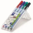 Staedtler Lumocolor Correctable Folienstifte Set mit 4 Farben, feine Spitze, trocken abwischbar - Bild 2