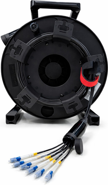 Laideweisi Gepanzertes Singlemode G657.A1 Glasfaserkabel LC-LC in Schwarz für Outdoor-Veranstaltungen und Bühnen - Bild 1