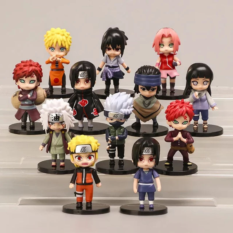 Bandai Naruto Shippuden Anime Figuren Set aus Kunststoff, mehrfarbig, dekorative Sammelfiguren von Hinata, Sasuke, Itachi, Kakashi und Gaara - Bild 1