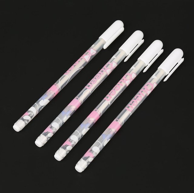 4er-Set Igeteck Gelstifte mit 0,8 mm Spitze in Weiß, Grau und Multicolour für Grußkarten und Schreibzubehör - Bild 1