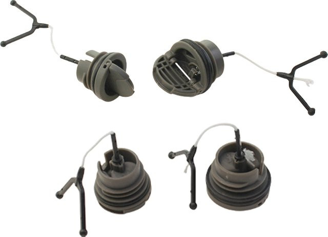 Husqvarna Tankdeckel-Set in Grau für Kettensägen 120I, 136Li, 435 II, 436Li, 439, 440 II, 445 II, 450 E II, 455 RANCHER II bestehend aus Kraftstoffdeckel und Öldeckel - Bild 1